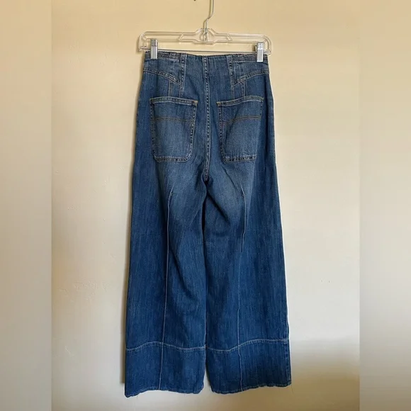 Anthropologie Pilcro Ultra High-Rise Seamed Wide-Leg Jeans - Picture 7 of 8